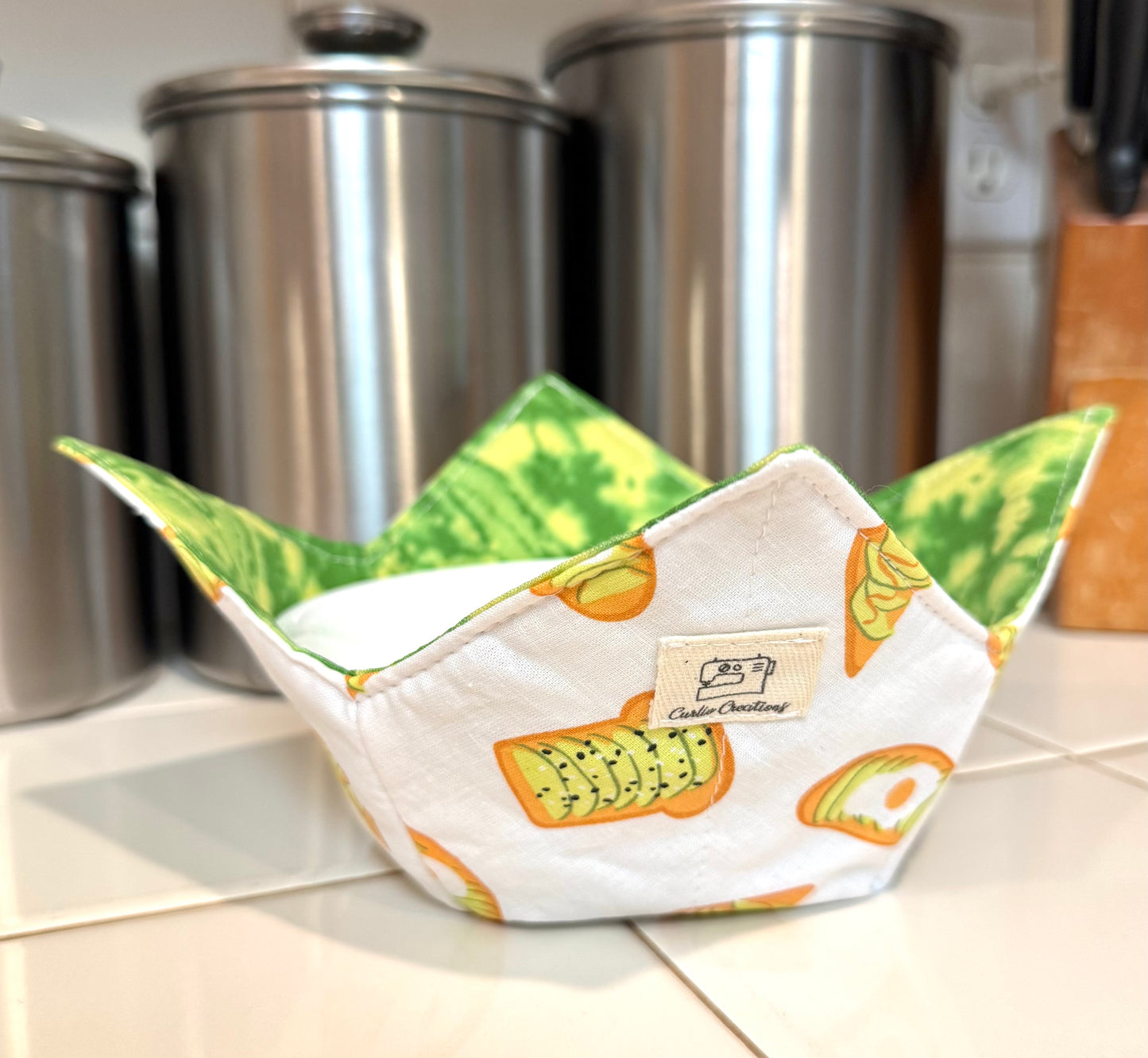 Avocado Toast Reversible Bowl Cozy Microwave Safe