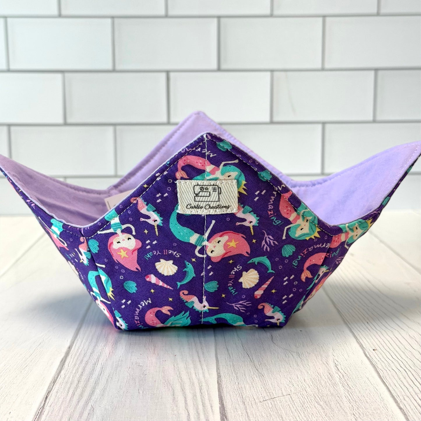Mermazing Reversible Bowl Cozy Microwave Safe