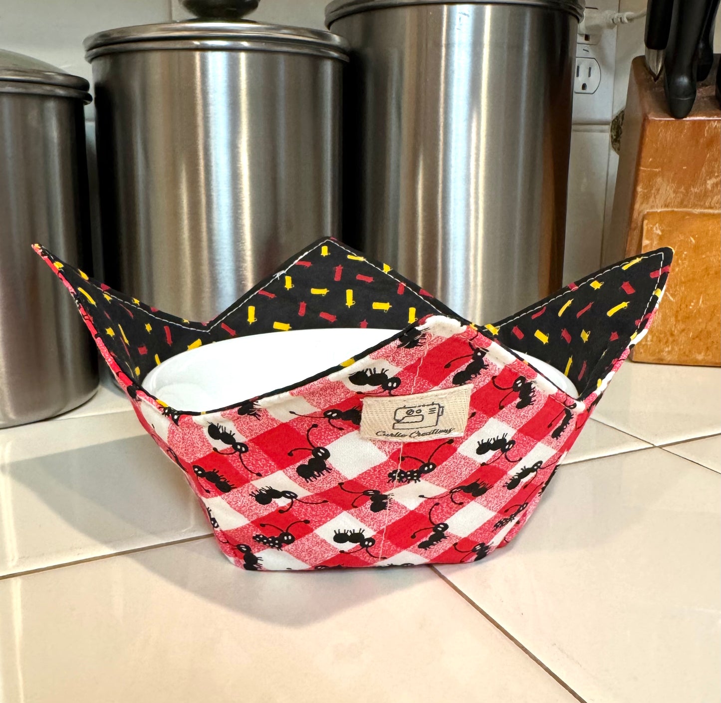 Picnic Reversible Bowl Cozy Microwave Safe