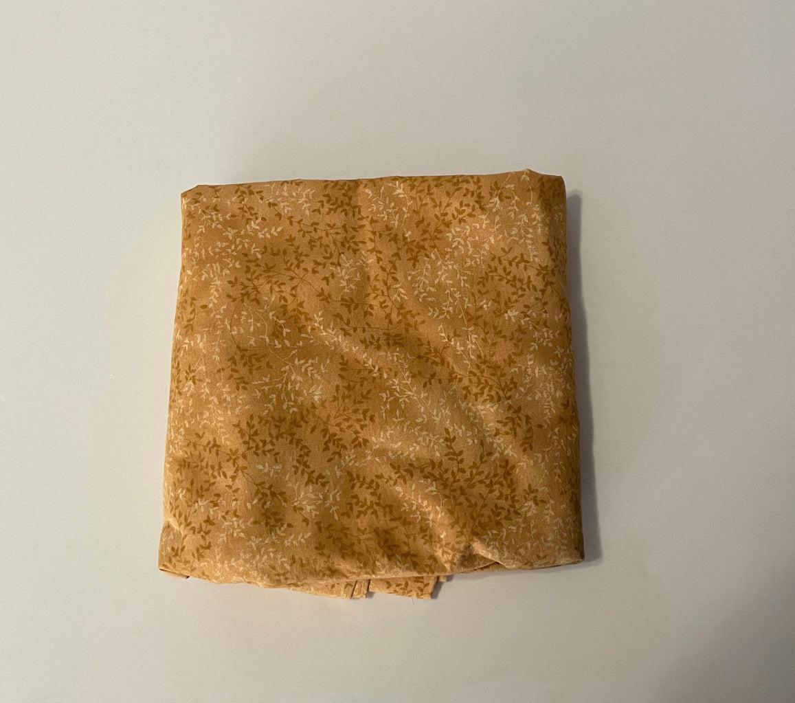 Tan Floral Print Cotton Woven