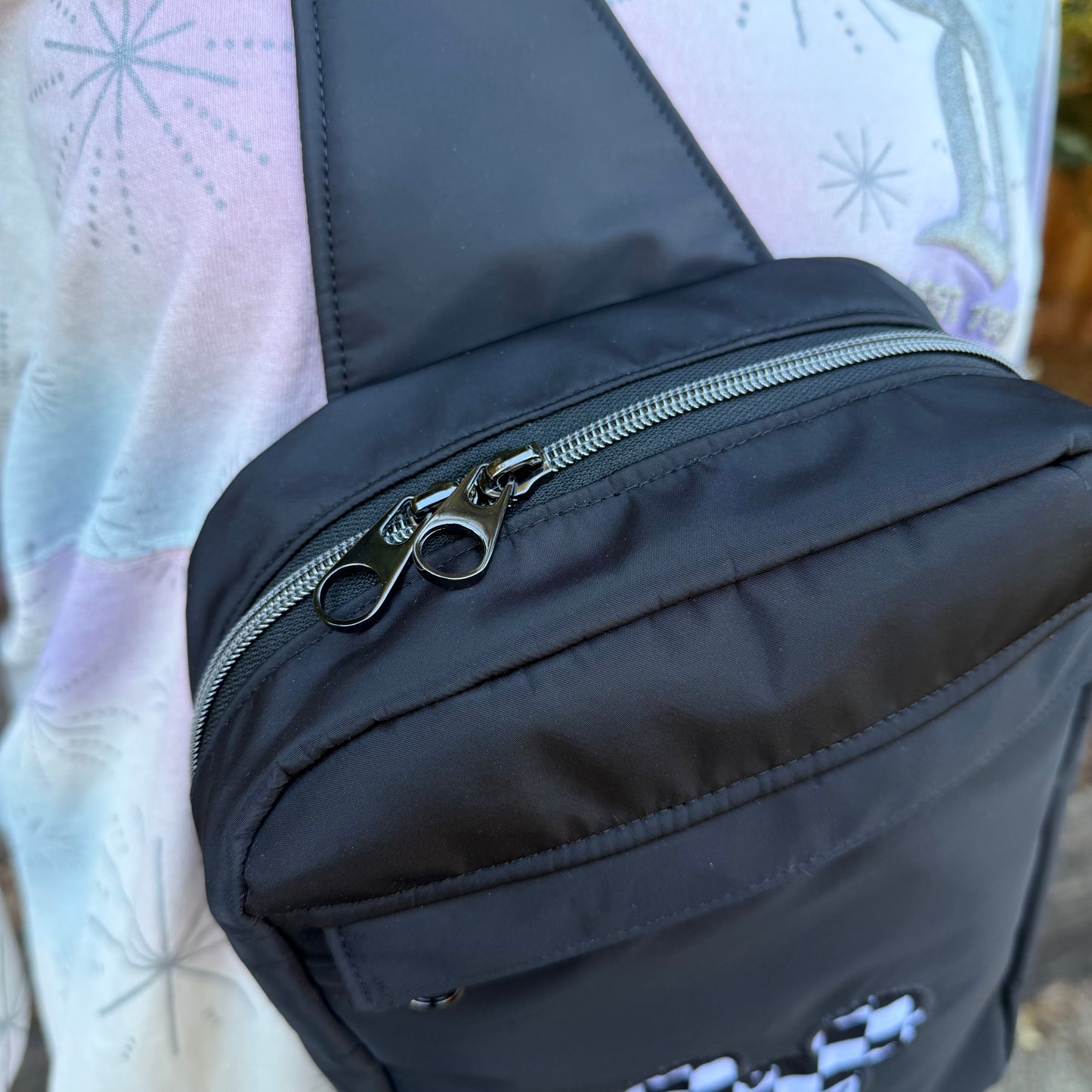 Classic Mouse Check | Sling Bag | Crossbody | Park Bag |Lightweight Hands Free Travel Bag | Sandhill Sling |