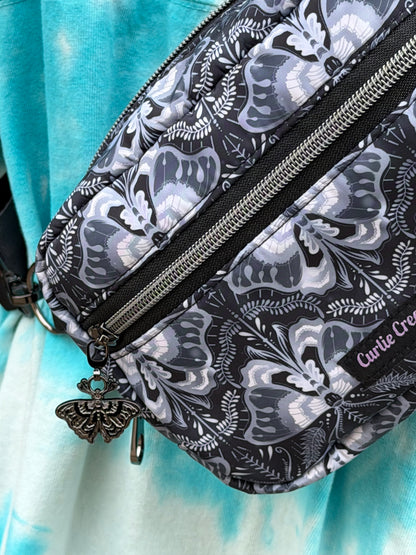 Monochrome Moths |Crossbody|Rayna Sling|