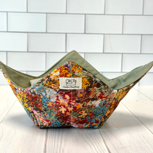 Fall Fields Reversible Bowl Cozy Microwave Safe