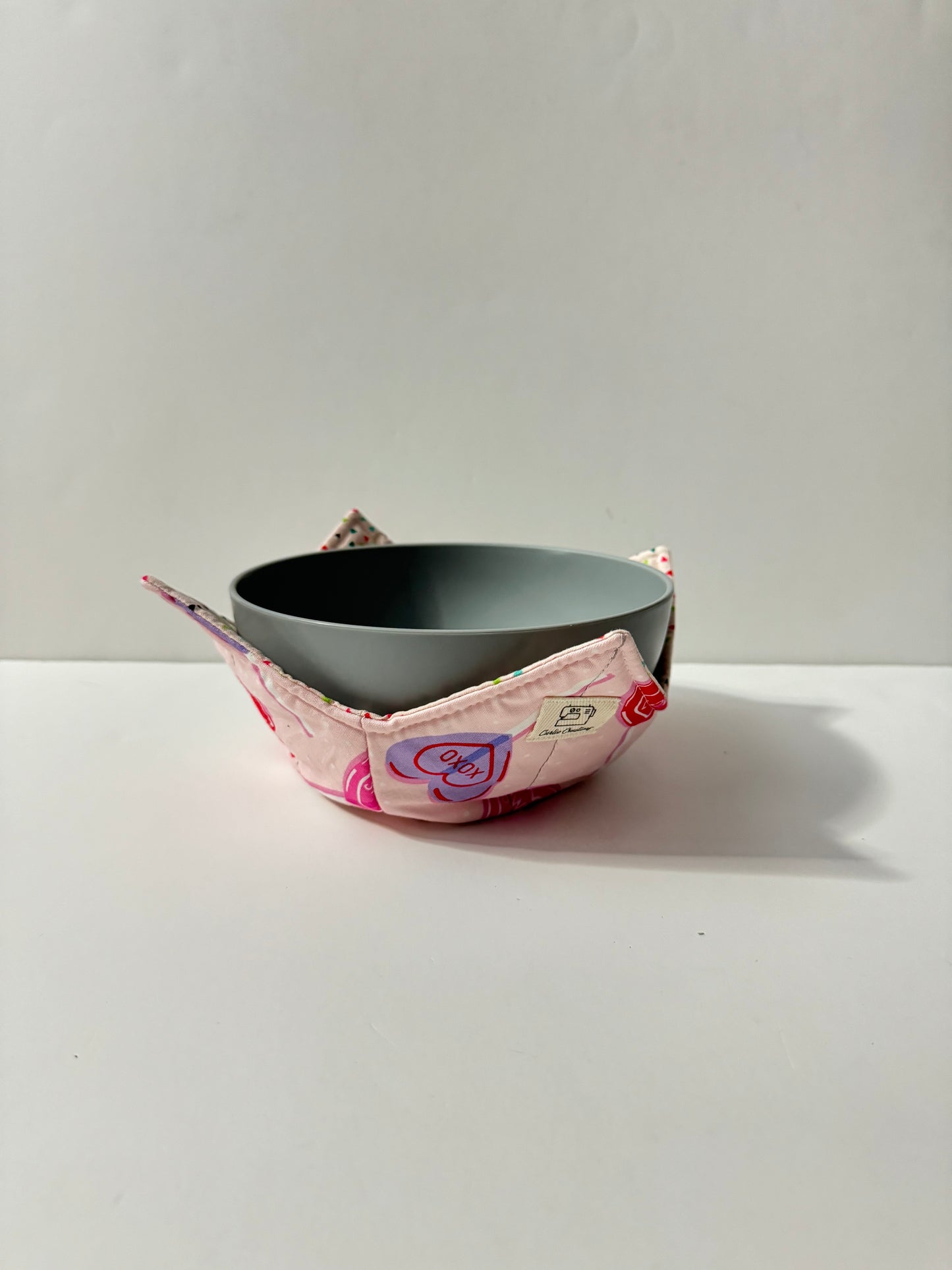 Valentine Bowl Cozie | 100% Cotton | Reversible