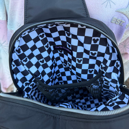 Classic Mouse Check | Sling Bag | Crossbody | Park Bag |Lightweight Hands Free Travel Bag | Sandhill Sling |