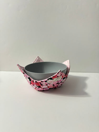 Valentine Bowl Cozie | 100% Cotton | Reversible