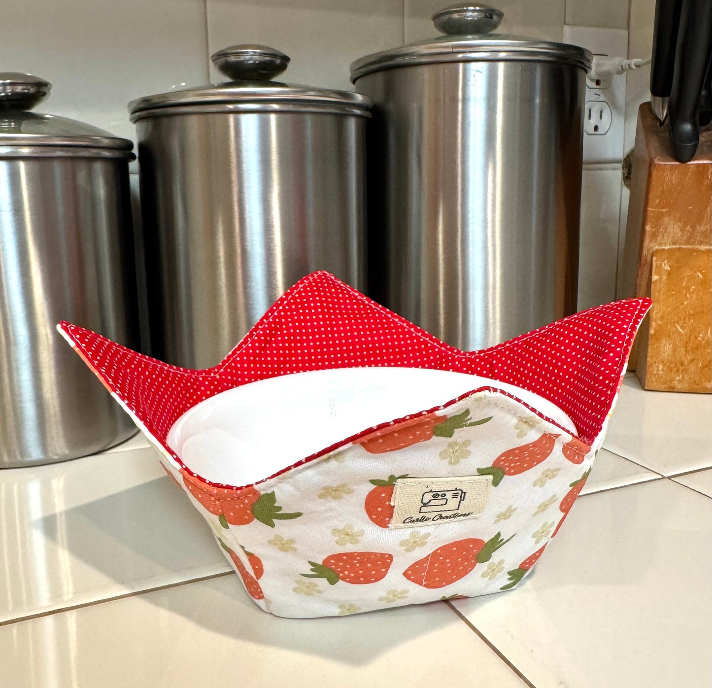 Strawberry Shortcake Reversible Bowl Cozy Microwave Safe