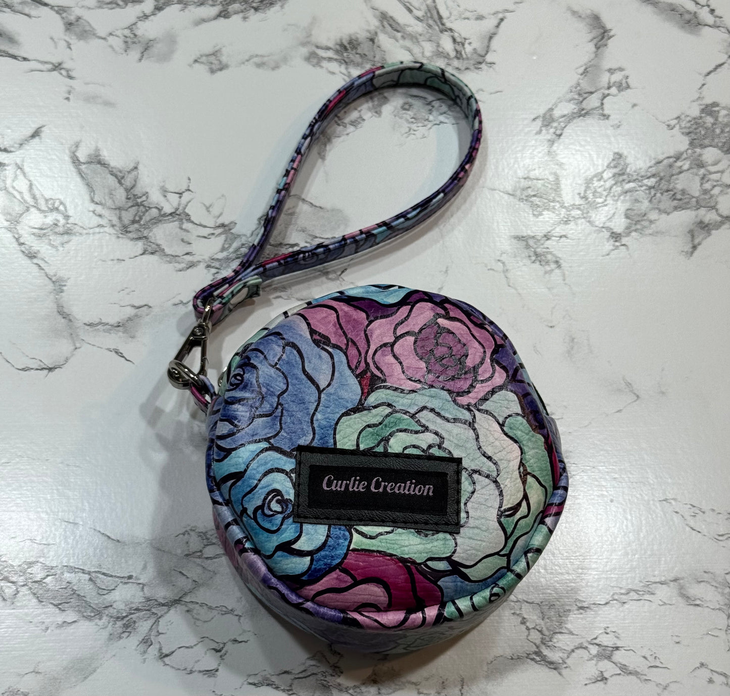 Stain Glass Roses Mini Magda Wristlet