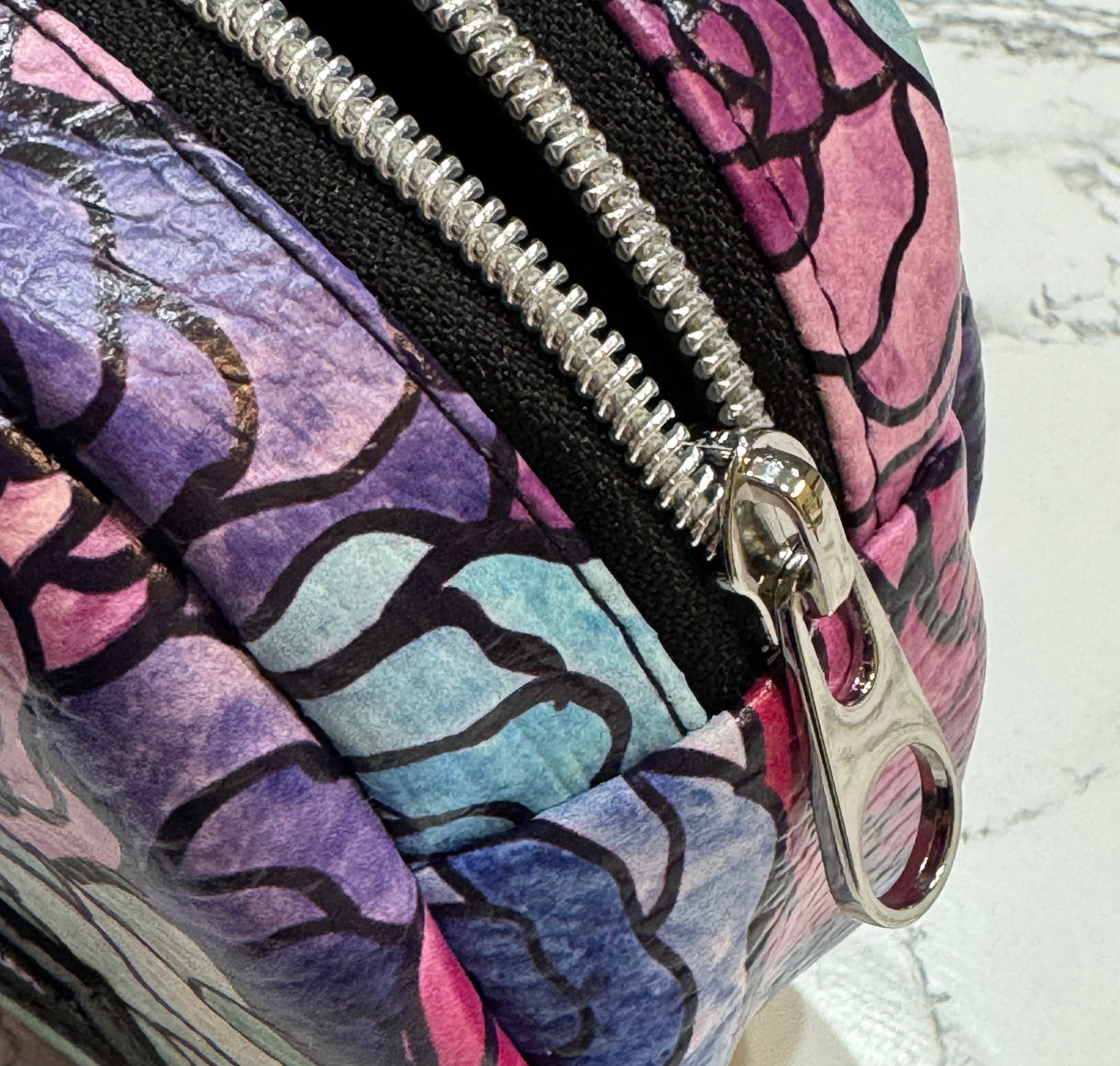 Stain Glass Roses Mini Magda Wristlet