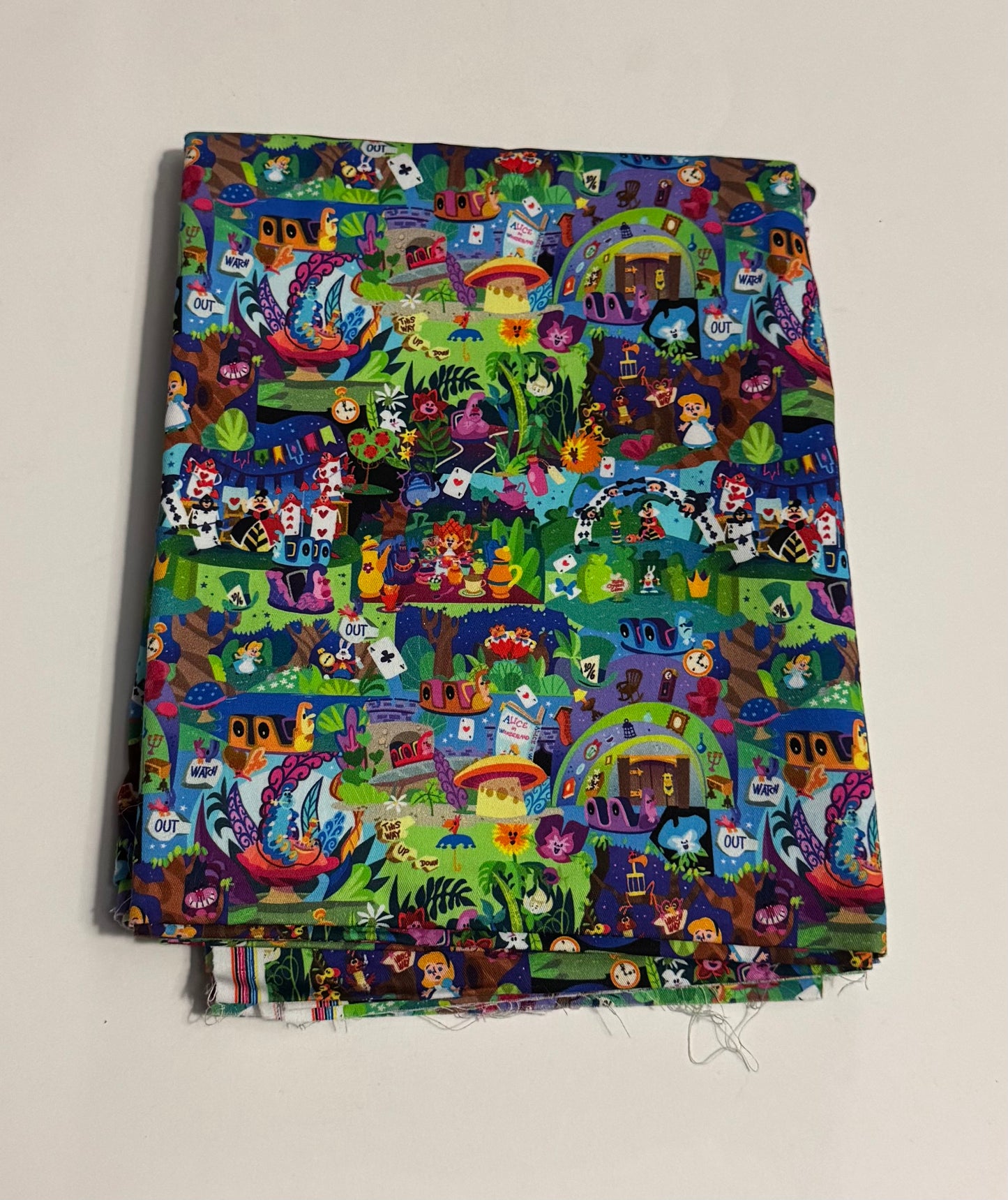 Wonderland Woods large and tiny scale woven fabric