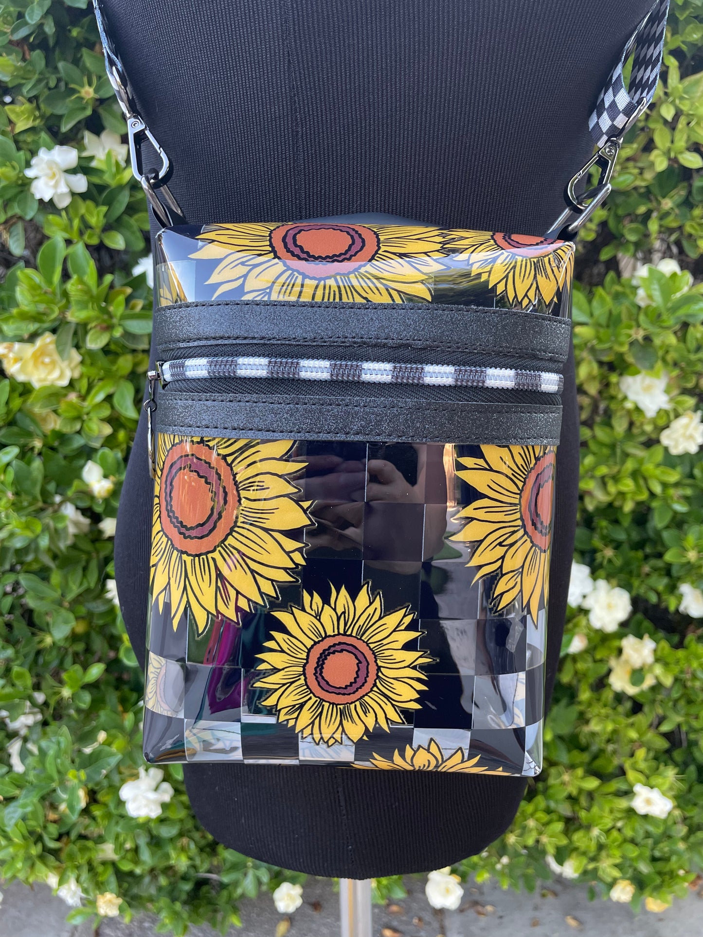 Sunflower & Checkers Babi Boxy crossbody