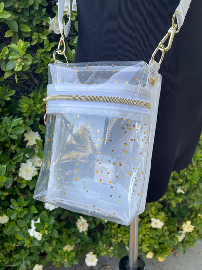 White & Gold stars Babi Boxy Crossbody