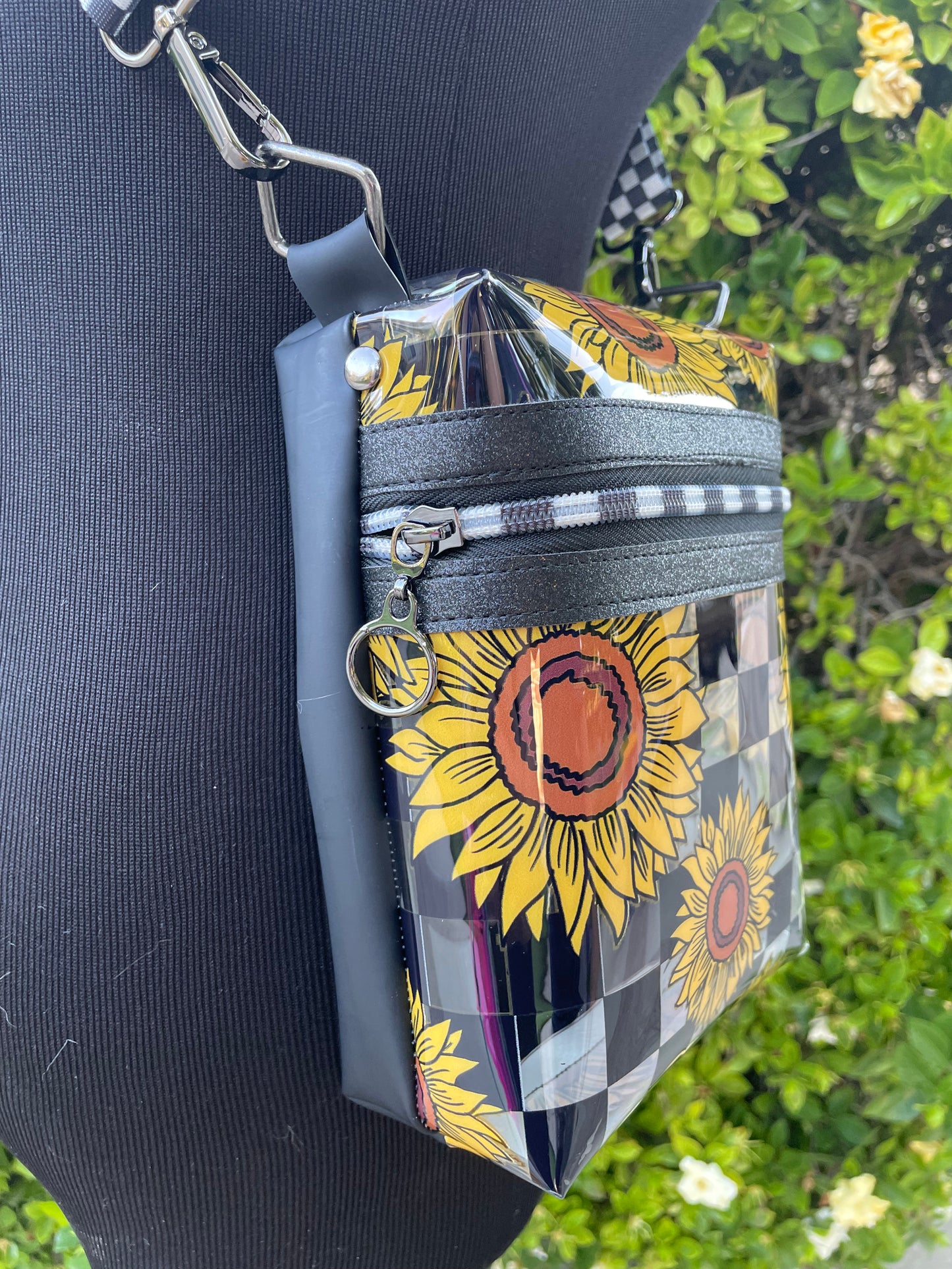 Sunflower & Checkers Babi Boxy crossbody