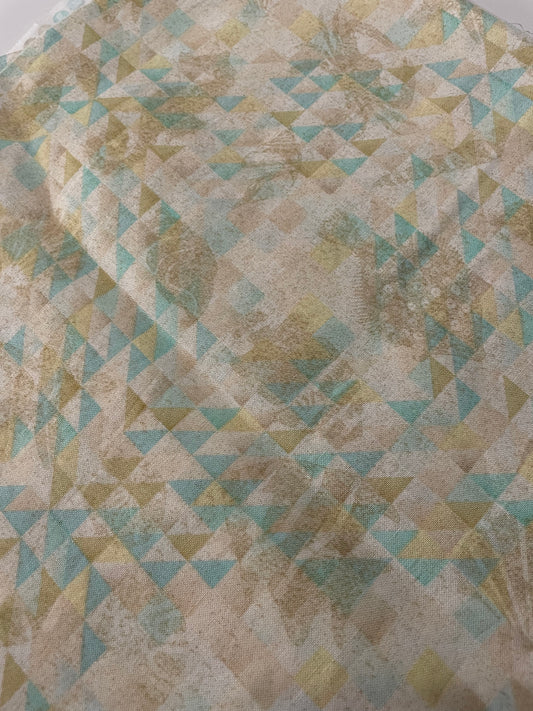 Geometric ocean print cotton woven