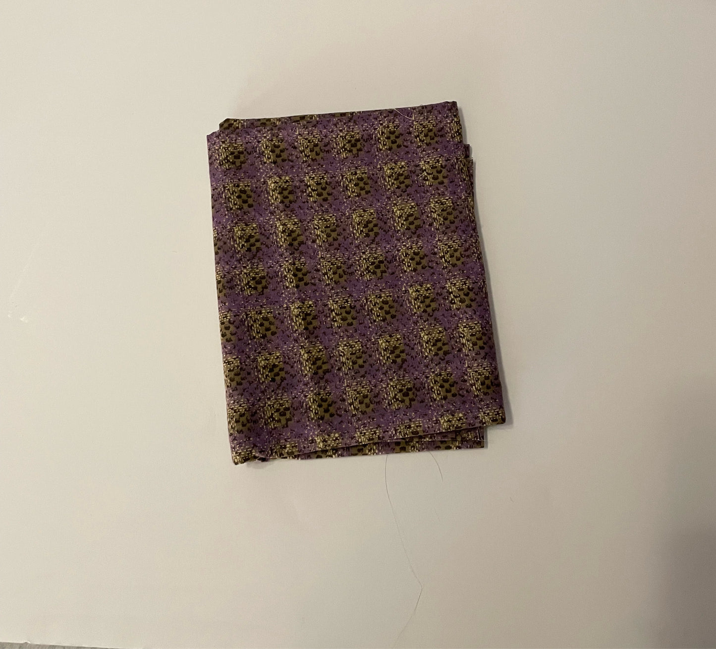 Purple plaid cotton woven