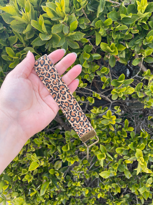 Cheetah Wristlet Keychain