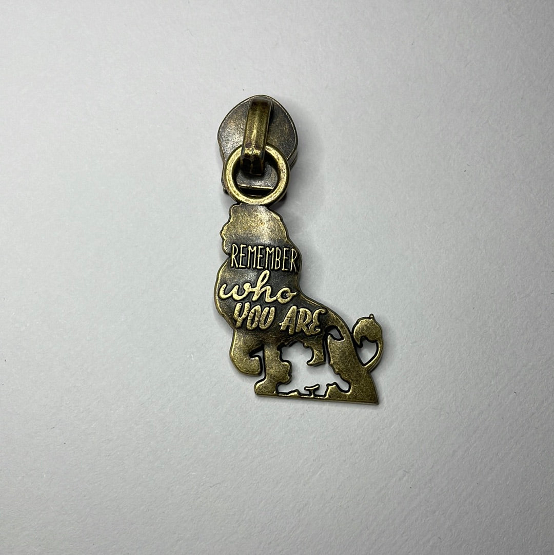 King Lion zipper pull