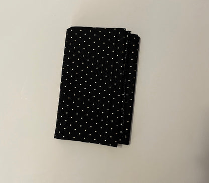 Textured Black Cotton Woven