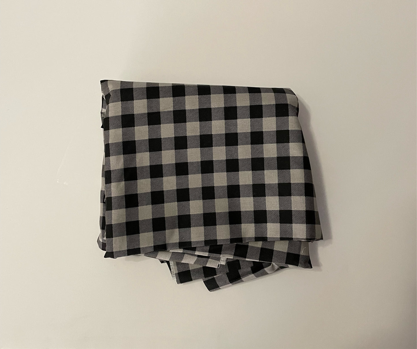 Gray plaid cotton woven